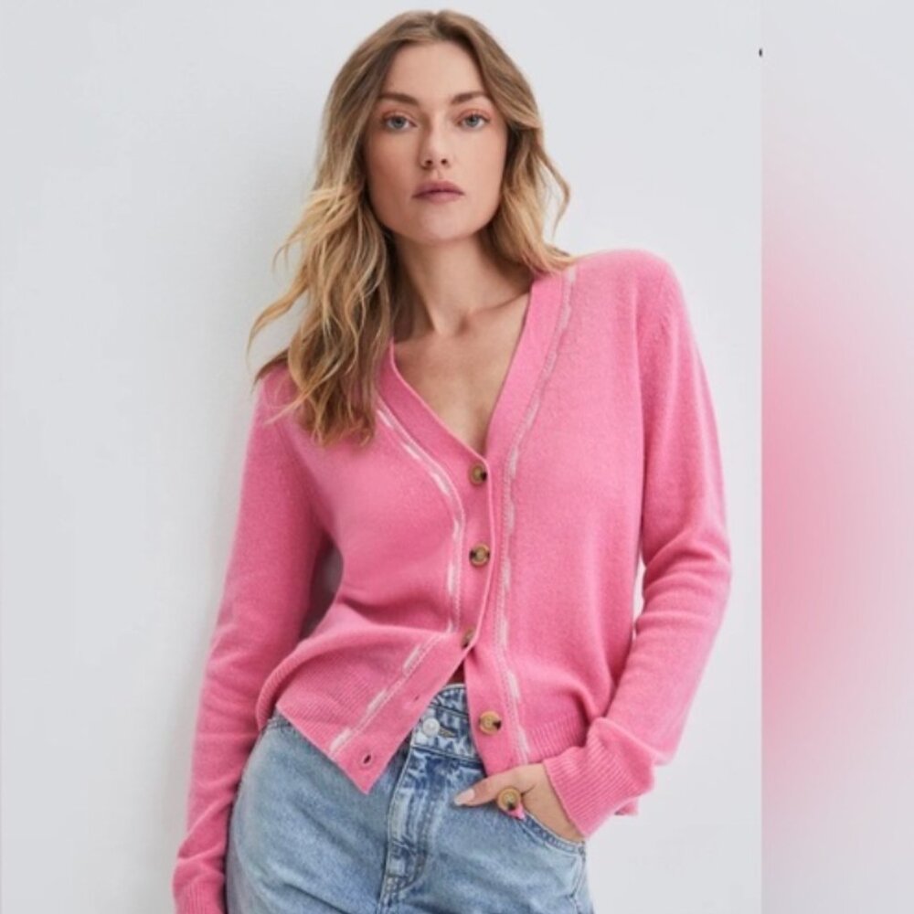Veronica Beard Pink Cashmere Sweater XS